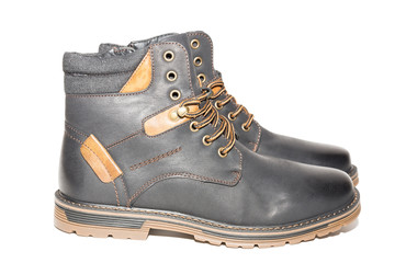winter boots on a white background