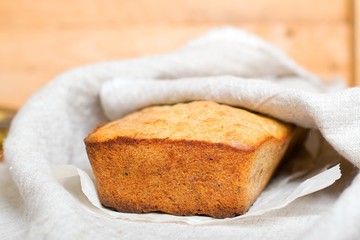 banana bread.selective focus