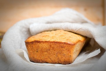 banana bread.selective focus