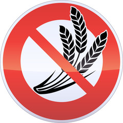 Panneau d'interdiction du gluten