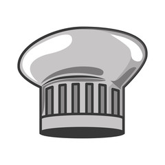gray scale silhouette with chefs hat vector illustration