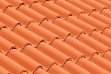 New roof tiles close up detail