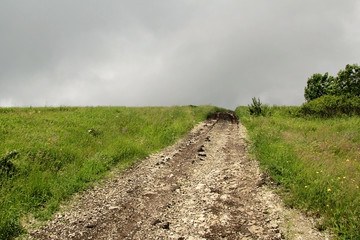 Mountain trail in the sky.