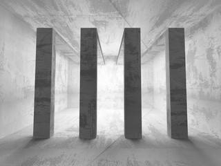 Abstract Empty Concrete Wall Room Interior Background