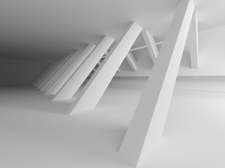 White Modern Architecture Interior Background
