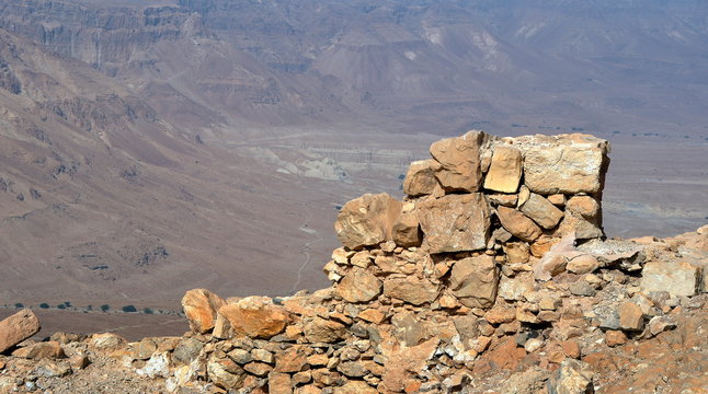 Blick von der Festung Masada in die Ebene