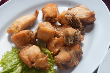 Fried Fish slice on dish