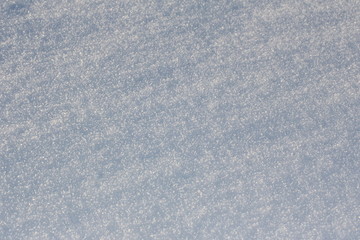 fresh clean snow for texture, background with copy space