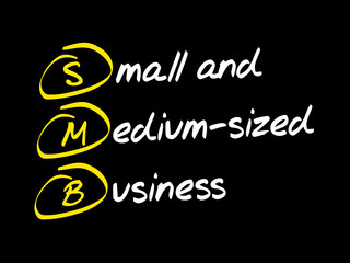 SMB - Small and Medium-Sized Business, acronym business concept