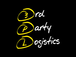 Obraz premium 3PL - 3rd Party Logistics, acronym business concept