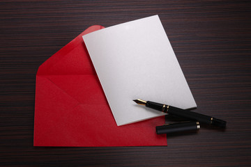 blank card and envelope