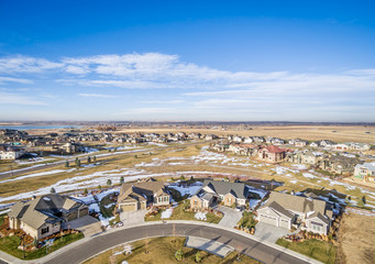 new house development aerial view
