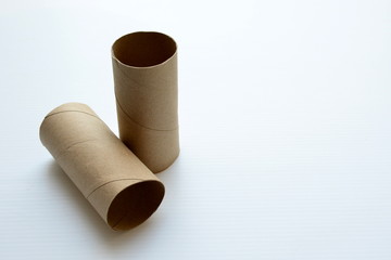 Tissue core on the white background.