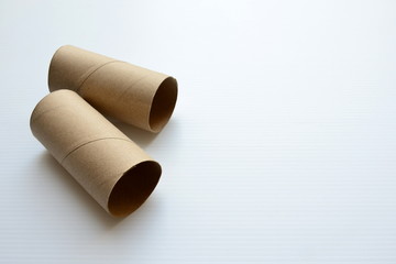 Tissue core on the white background.