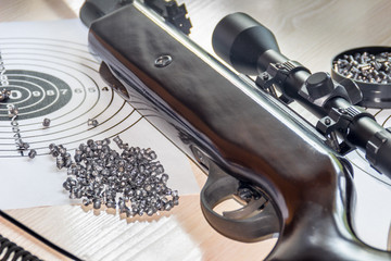 air gun with bullets targets