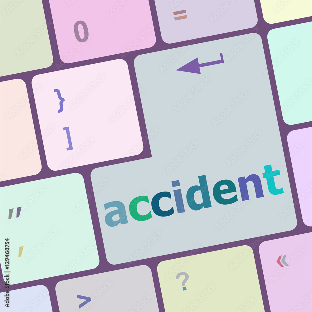 Poster accident on computer keyboard key enter button
