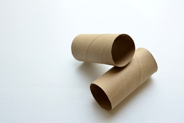Tissue core on the white background.