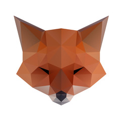 Low poly illustration. Fox