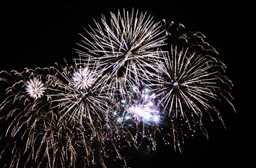 Obraz premium Fireworks light up the sky with dazzling display