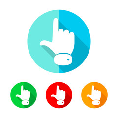 Hand cursor icon. Vector illustration.