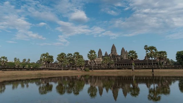 Angkor Wat temple timelapse, Siem Reap, Cambodia, 4K Time lapse