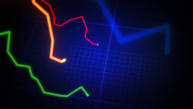 Financial diagrams showing a decreasing tendency. Blue-Cyan. Without data.
