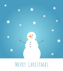 Christmas snowman vector