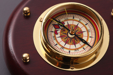 Close up Antique compass