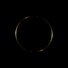 Abstract neon background. luminous swirling bunner. Glowing spiral. 
Shine round frame with light circles light effect. Glowing cover. 
Space for message. Glossy. LED ellipse. Glint