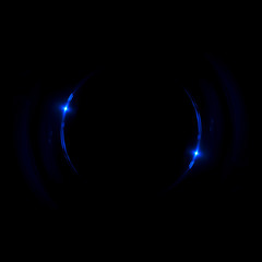 Abstract neon background. luminous swirling bunner. Glowing spiral. 
Shine round frame with light circles light effect. Glowing cover. 
Space for message. Glossy. LED ellipse. Glint