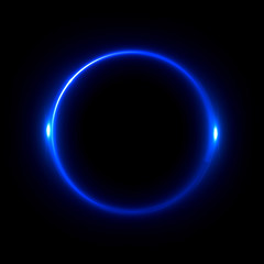 Abstract neon background. luminous swirling bunner. Glowing spiral. 
Shine round frame with light circles light effect. Glowing cover. 
Space for message. Glossy. LED ellipse. Glint