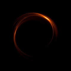 Abstract neon background. luminous swirling bunner. Glowing spiral. 
Shine round frame with light circles light effect. Glowing cover. 
Space for message. Glossy. LED ellipse. Glint