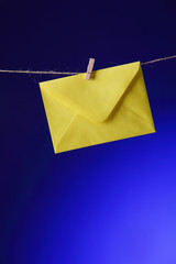 Envelope on clothes line