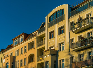 Restored houses in Berlin-Prenzlauer Berg
