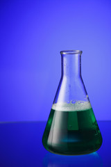 erlenmeyer flask full of liquid