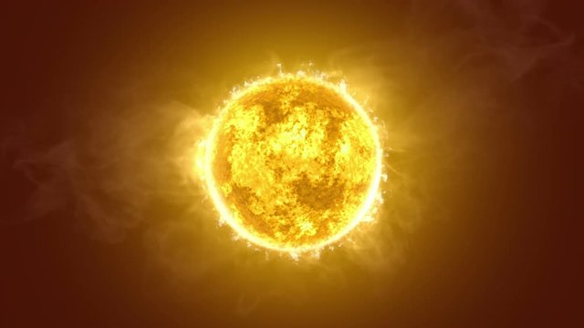 Realistic sun surface with flares. 2 in 1 file.