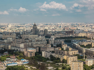 Fototapeta premium Panoramic view on Moscow. Ministry of foreign Affairs