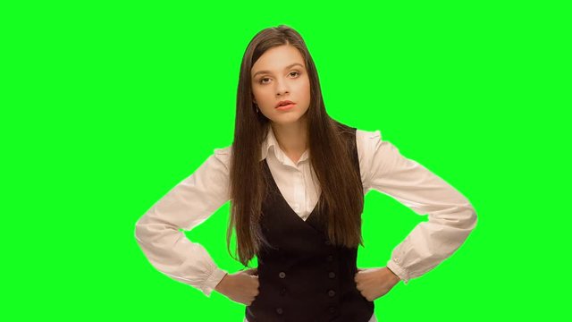 Businesswoman boss swears