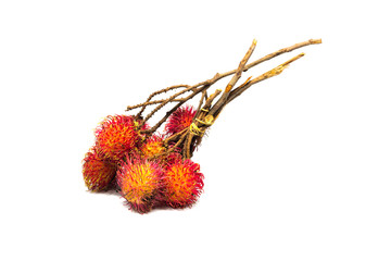 fresh rambutan isolate on white background