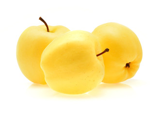 Yellow Apple isolated on white background