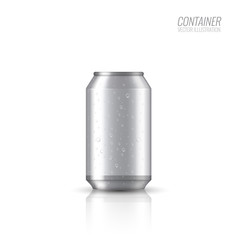 Aluminium bank. Mock up vector illustration.