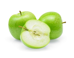 Green apple isolated on white background