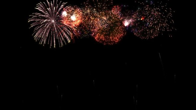 Colorful Fireworks. Happy new year.