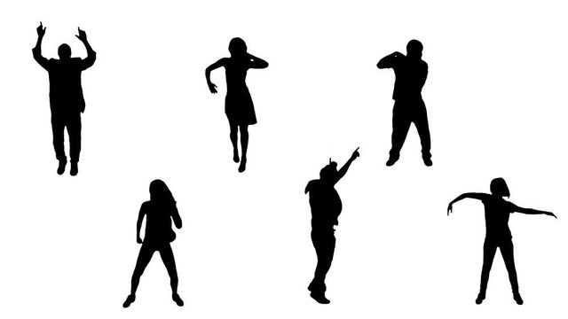 Dancing silhouettes. 6 in 1.