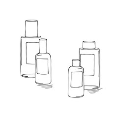 vector silhouette illustration of cosmetic package