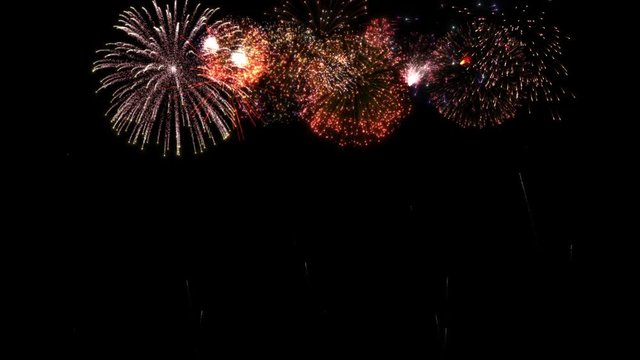 Colorful Fireworks. Merry Christmas.