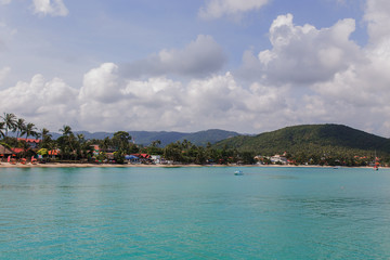 turquoise sea in the tropics. coast. thailand