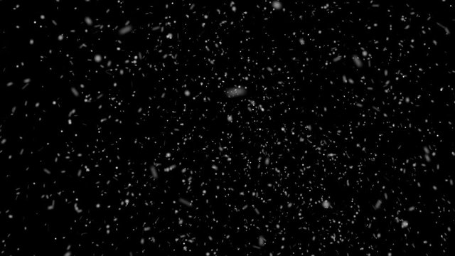 Falling snow on a black background 