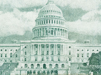 Close up of 100 dollars bill in US currency