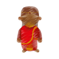 cartoon indian woman traditional costume design vector illustration eps 10